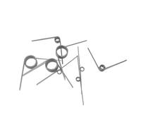 10PCS 60 90 120 180 Degrees Angle V-Shaped Spiral Spring 65Mn Steel Torsion Wire Diameter 1.2mm Outer Diameter: 6mm-11mm Length:10.8mm(9laps )(10mm (10Pcs),1.2mm(120 °))
