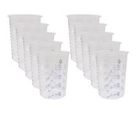 10Pcs 600ML Disposable Plastic Paint Mixing Cups - Calibrated Measuring Cups for Spray Painting, Art, Craft & DIY Projects - Clear Graduated Mixing Containers