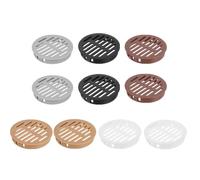 10Pcs 60mm Round Vent Cover, 5 Colors Soffit Air Vent Cover Plastic Mesh Holes Ventilation Louver for Bathroom Kitchen Wardrobe Cabinet