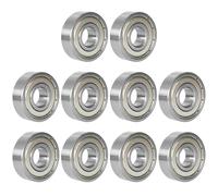 10pcs 6201zz Deep Groove Ball Bearings, 12mm Bore 32mm OD 10mm Thick Carbon Steel Double Shielded Bearing for Motors, Double Rubber Sealed Ball Bearing Pre-Lubricated Chrome Steel (6201zz12*32*10mm)
