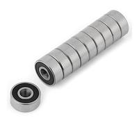 10pcs 623-2RS V Groove Packer High Caster Bearings Double Rubber Sealed Steel Miniature Deep Groove Ball Bearings 3 10 4mm