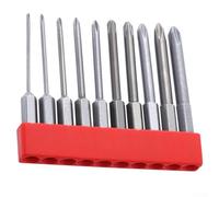 10PCS 65mm Long Electric Cross Screwdriver Bits Set, PH00 PH0 PH1 PH2 Alloy Steel Driver Bit Kit with /4 Inch Hex Shank for Power Drill and for Repair