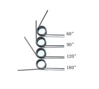 10pcs 65MN Wire Diameter 1.4mm Steel Torsion V-shaped Spring Length: 6 Turns Outer Diameter: 7mm-20mm(7.5mm,1.4mm(180 Angle))