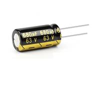 10Pcs 680UF Aluminum Electrolytic Capacitor Kit 63V680UF 13x25 High Frequency Low Capacitors Assortment Box Kits