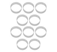 10Pcs 6cm Circular Tart Ring Dessert Stainless Steel Perforation Fruit Pie Quiche Cake Mousse Mold Kitchen Baking Mould