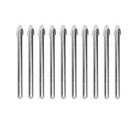 10pcs 6mm/0.24 Inch 4.5mm/0.18 Inch 71mm/2.80 Inch Glass Drill Bit Porcelain Spear Head Ceramic Tile Drill Bits Set Spade Drill Bit Set For Ceramic Wall Concrete Hole Opener