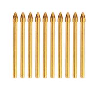 10Pcs 6mm Carbide Drill Bit Tungsten Tile Glass Ceramic Cross Spear Head Drill Bit