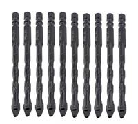 10pcs 6mm Heavy-duty Masonry Eccentric Twist Drill Bit Set Carbide-Tipped 1/4" Hex for for Concrete Walls Tiles Glass Hard Plastic Cement Granite