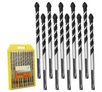 10PCS 6mm Professional Drill Bit Set for Tile, Porcelain, Ceramic, Concrete, Brick Wall, Glass, Plastic, Cement and Wood - Industrial Strength (6mm x 10pcs)