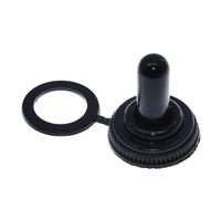 10Pcs 6mm Shaft Hole Toggle Switch Water Dust Proof Cap Rubber Boot Cover Black M12x0.75mm M6x0.75 Threaded IDGTTLDF(M12)