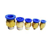 10PCS 6PCS 4PCS PC Series Pneumatic Hose Quick Connectors Thread BSPT 1/8 1/4 3/8 1/2 Male Straight One-Touch Fittings LiMePng(PC8 01 (10PCS))