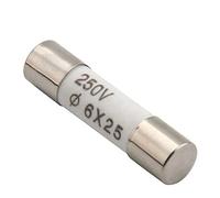 10PCS 6x25mm Ceramic Fuse Tube Fuse 250V 0.5A 1A 2A 3A 4A 5A 6A 8A 10A 12A 15A 20A 25A 30A Fast Fusing 6 * 25mm Fuse Protected circuits (Size : 8A)