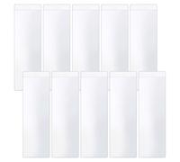 10Pcs 7.1 x 2.4 Inch Clear Plastic Bookmark Sleeves Blank Bookmark Holder with Hole for DIY Photo Booth Frames Wedding Gift Party Favor