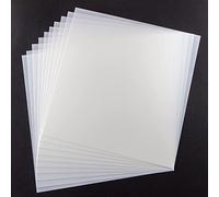 10PCS 7mil Blank Mylar Stencil Sheets,12X12 inch Milky Translucent PET Blank Stencils Sheets,Template Material for Cutting Machines, Laser Cutting, Food-Safe Craft Plastic