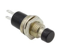 10Pcs 7mm Thread Multicolor 2 Pins Momentary Push Button Switch(Blue)