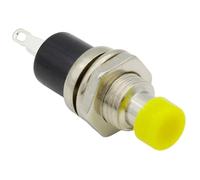 10Pcs 7mm Thread Multicolor 2 Pins Momentary Push Button Switch(Yellow)