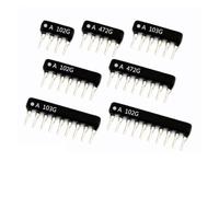 10pcs 7PIN 7P Exclusion Network Resistor Array 1K 2K 3.3K 5.1K 10K 2.54mm A102J A202J A472J A512J A103J A332J A223J A104J BIANMTSW(A7P-47K(A473J)10pcs)