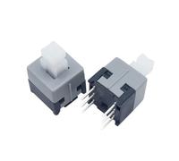 10PCS 8.5 * 8.5MM self-locking switch square head 3.3X3.3 double row 6-pin 3X3 interlocking console button switch(Lock x10PCS)