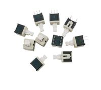 10PCS 8.5x8.5x15mm self-locking switch double row six-pin square head 3.3x3.3mm handle height 9mm total height 15MM(No-Lock H15mm x10PCS)