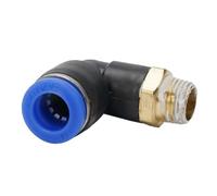 10pcs /8" L-Shaped Fitting Connector Tube, 8mm OD Brass Tire Changer Machine Replacement Parts for Automotive Wheel Service Equipment