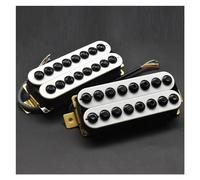 10Pcs 8 String Dual Coil Humbucker Coil Electric Guitar Pickup Neck Bridge Pickup Electric Guitar Parts White(Color:N B)
