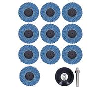 10Pcs 80 - Grit Zirconia Corundum Flap Disc, Abrasive Grinding Wheel with Rubber Backing for Metal Deburring and Polishing, 2in Flap Disc for Angle Grinder