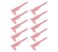 10pcs 80mm Eyebrow Measuring Ruler Eyebrow Double Scale Vernier Caliper Sliding Gauge Ruler Eyebrow Mapping Brow Measuring Tool, Eyebrow Measuring Ruler for Brow Artists Makeup