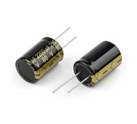 10Pcs 80V2200UF 22x30 Aluminum Electrolytic Capacitor High Frequency Low ±10% 2000Hours 105℃ DIY Capacitors BIANMTSW