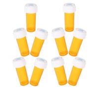 10pcs 8dr Pp Pill Bottles with Screw Cap Travel Storage Containers
