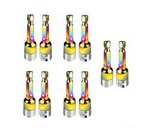 10pcs 8mm Hex Steel Ball Socket Adapter Set High Torque Non Magnetic Quick Release for Nut Driver Electric Screwdriver Fastening Tasks Professional Grade(B)