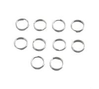 10pcs 8mm Manganese Steel Split Rings Designed for Strength Resistance and Consistent Operation Over Time (Silver)