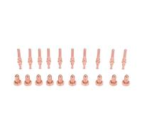 10Pcs 9 8212 Nozzles 10Pcs 9 8215 Electrodes Brass Nozzle Electrode Set Compatible with Thermal Dynamics SL60 SL100 Plasma Cutting Torch for Carbon Steel Stainless Steel Aluminum