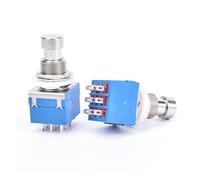 10Pcs 9-pin 3PDT Guitar Effects Pedal Box Stomp Foot Metal Switch True Bypass Guitar Effects Stomp Switches