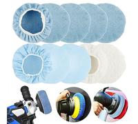 10Pcs 9 to10 Inch Car Microfiber Polisher Bonnets Polishing Pads Wax Wash Buffer for House Auto Polisher Pads for Orbital Buffer Polisher