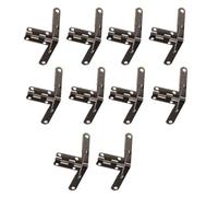 10pcs 90 Degree Angle Iron Hinges for Wooden Box Supports Suitable for Small Jewelry and Wine Bottle Cases (Bronze)