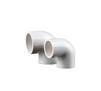 10Pcs 90 Degree PVC Pipe Elbow, 20/25/32/40mm Water Supply Elbow Connector, High Quality Plastic Pipe Joint for Garden Irrigation Plumbing Fittings(White,20mm)