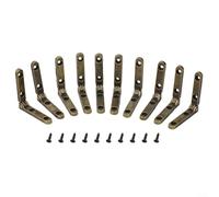 10PCS 90 Degree Support Hinge for Wooden Box Hardware Accessories, Zinc Alloy Hinges for Cabinet and Furniture (Bronze)