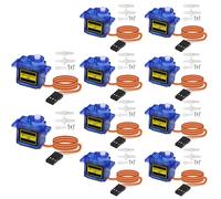 10pcs 9G Micro Servo Motor, Micro Servo Motor 9G, 9G Micro Servo Motor Kit for RC Robot Arm/Hand/Walking Helicopter Aeroplane Car Boat Control with Cable Mini Servos Arduino Project