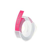 10pcs 9mm Plastic Label for 3D Embossing Tape Mixed Colors for E101 Label Maker Compatible for 1610 Label Printer(Fluorescent Pink)