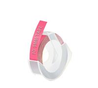 10pcs 9mm Plastic Label for 3D Embossing Tape Mixed Colors for E101 Label Maker Compatible for 1610 Label Printer(Pink)