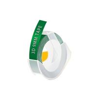 10pcs 9mm Plastic Label for 3D Embossing Tape Mixed Colors for E101 Label Maker Compatible for 1610 Label Printer(Green)