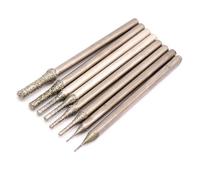 10pcs A Diamond Sand Drill Bit 2.35mm Connect Shank Grinding Head 2.5MM for Jade Jadeite Crystal Punching Needle Wax Amber Shell Drilling Tool for Grinding Machines - Only One Size