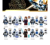 (10PCS - A) Fits Lego 30PCS Star Wars Clone Trooper Obi-Wan Anakin Skywalker minifigures Children's Blocks