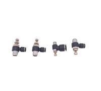 10pcs A Lot Air Cylinder Throttle Valve Thread PT 1/8 1/4 Inch 8mm 10mm Hose Fittings SC SL Pneumatic Quick Connector(SC8-02)