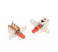 10Pcs A03-08 6pin TV Power Switch With Spring Self-locking Red DC 12V 50MA Unidirection Push-button Switch EFDSVUHE