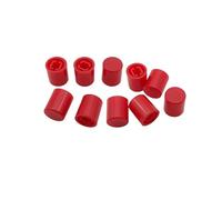10Pcs A03 PS-22F03 Directly Switch 6 Pins Self-locking Key Power Switches Right Angle PCB Latching Push Button Switch Red Handle IDGTTLDF(Only Cap)