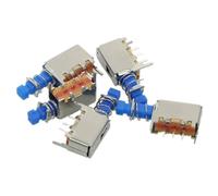 10Pcs A05 3pin TV Power Switch With Spring Self-locking Blue 12V 50MA Unidirection Push-button Switch