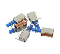 10Pcs A05 3pin TV Power Switch With Spring Self-locking Blue DC 12V 50MA Unidirection Push-button Switch EFDSVUHE