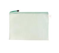 10pcs A3 Size, Clear Zipper Bag, Waterproof and Dust-Proof, Mesh, for Documents, Paper, Cosmetics for Office, Travel(Green)