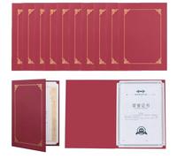 10pcs A4 Certificate Folders Certificate Holders for Award Certificates Professional Certificate Sleeves Graduation Certificate Diploma Covers with Pre-Cut Corner Slots Certificate Cover Protector